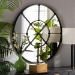 Baxton Studio Ohara Modern and Contemporary Black Finished Metal Accent Wall Mirror - BSORXW-10394-Black
