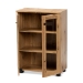 Baxton Studio Mason Modern and Contemporary Oak Brown Finished Wood 2-Door Storage Cabinet with Glass Doors - BSOB12-Wotan Oak