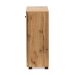 Baxton Studio Mason Modern and Contemporary Oak Brown Finished Wood 2-Door Storage Cabinet with Glass Doors - BSOB12-Wotan Oak