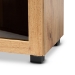 Baxton Studio Mason Modern and Contemporary Oak Brown Finished Wood 2-Door Storage Cabinet with Glass Doors - BSOB12-Wotan Oak