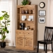 Baxton Studio Agni Modern and Contemporary Oak Brown Finished Wood Buffet and Hutch Kitchen Cabinet - BSODR 883701-Wotan Oak