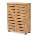 Baxton Studio Adalwin Modern and Contemporary Oak Brown Finished Wood 2-Door Shoe Storage Cabinet