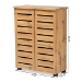 Baxton Studio Adalwin Modern and Contemporary Oak Brown Finished Wood 2-Door Shoe Storage Cabinet - BSOSC863522-Wotan Oak
