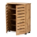 Baxton Studio Adalwin Modern and Contemporary Oak Brown Finished Wood 2-Door Shoe Storage Cabinet - BSOSC863522-Wotan Oak