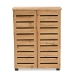 Baxton Studio Adalwin Modern and Contemporary Oak Brown Finished Wood 2-Door Shoe Storage Cabinet - BSOSC863522-Wotan Oak