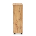 Baxton Studio Adalwin Modern and Contemporary Oak Brown Finished Wood 2-Door Shoe Storage Cabinet - BSOSC863522-Wotan Oak