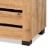 Baxton Studio Adalwin Modern and Contemporary Oak Brown Finished Wood 2-Door Shoe Storage Cabinet - BSOSC863522-Wotan Oak
