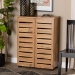 Baxton Studio Adalwin Modern and Contemporary Oak Brown Finished Wood 2-Door Shoe Storage Cabinet - BSOSC863522-Wotan Oak