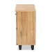 Baxton Studio Winda Modern and Contemporary Oak Brown Finished Wood 2-Door Shoe Cabinet - BSOSC864572 B-Wotan Oak