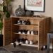 Baxton Studio Winda Modern and Contemporary Oak Brown Finished Wood 2-Door Shoe Cabinet - BSOSC864572 B-Wotan Oak