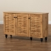 Baxton Studio Winda Modern and Contemporary Oak Brown Finished Wood 3-Door Shoe Cabinet - BSOSC864573 B-Wotan Oak