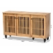 Baxton Studio Fernanda Modern and Contemporary Oak Brown Finished Wood 3-Door Shoe Cabinet - BSOSC864573 A-Wotan Oak