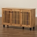 Baxton Studio Fernanda Modern and Contemporary Oak Brown Finished Wood 3-Door Shoe Cabinet - BSOSC864573 A-Wotan Oak