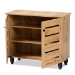 Baxton Studio Gisela Modern and Contemporary Oak Brown Finished Wood 2-Door Shoe Storage Cabinet - BSOSC865512M-Wotan Oak