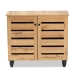 Baxton Studio Gisela Modern and Contemporary Oak Brown Finished Wood 2-Door Shoe Storage Cabinet - BSOSC865512M-Wotan Oak