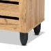 Baxton Studio Gisela Modern and Contemporary Oak Brown Finished Wood 2-Door Shoe Storage Cabinet - BSOSC865512M-Wotan Oak