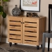 Baxton Studio Gisela Modern and Contemporary Oak Brown Finished Wood 2-Door Shoe Storage Cabinet - BSOSC865512M-Wotan Oak