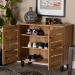 Baxton Studio Gisela Modern and Contemporary Oak Brown Finished Wood 2-Door Shoe Storage Cabinet - BSOSC865512M-Wotan Oak