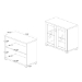 Baxton Studio Zentra Modern and Contemporary Oak Brown Finished Wood 2-Door Storage Cabinet with Glass Doors - BSOSR 890001-Wotan Oak