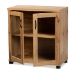 Baxton Studio Zentra Modern and Contemporary Oak Brown Finished Wood 2-Door Storage Cabinet with Glass Doors - BSOSR 890001-Wotan Oak