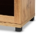 Baxton Studio Zentra Modern and Contemporary Oak Brown Finished Wood 2-Door Storage Cabinet with Glass Doors - BSOSR 890001-Wotan Oak