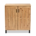 Baxton Studio Excel Modern and Contemporary Oak Brown Finished Wood 2-Door Storage Cabinet - BSOSR 890005-H-Wotan Oak