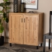 Baxton Studio Excel Modern and Contemporary Oak Brown Finished Wood 2-Door Storage Cabinet - BSOSR 890005-H-Wotan Oak
