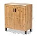 Baxton Studio Excel Modern and Contemporary Oak Brown Finished Wood 2-Door Storage Cabinet - BSOSR 890005-H-Wotan Oak