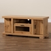 Baxton Studio Viveka Modern and Contemporary Oak Brown Finished Wood 2-Door TV Stand - BSOTV838074-H-Wotan Oak