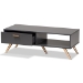 Baxton Studio Kelson Modern and Contemporary Dark Grey and Gold Finished Wood Coffee Table - BSOLV19CFT1914-Dark Grey-CT
