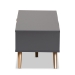 Baxton Studio Kelson Modern and Contemporary Dark Grey and Gold Finished Wood Coffee Table - BSOLV19CFT1914-Dark Grey-CT