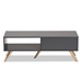Baxton Studio Kelson Modern and Contemporary Dark Grey and Gold Finished Wood Coffee Table - BSOLV19CFT1914-Dark Grey-CT