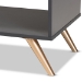 Baxton Studio Kelson Modern and Contemporary Dark Grey and Gold Finished Wood Coffee Table - BSOLV19CFT1914-Dark Grey-CT