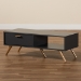 Baxton Studio Kelson Modern and Contemporary Dark Grey and Gold Finished Wood Coffee Table - BSOLV19CFT1914-Dark Grey-CT