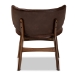 Baxton Studio Marcos Mid-Century Modern Dark Brown Faux Leather Effect and Walnut Brown Finished Wood Living Room Accent Chair - BSOWM5002-Dark Brown/Walnut-CC