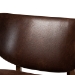 Baxton Studio Marcos Mid-Century Modern Dark Brown Faux Leather Effect and Walnut Brown Finished Wood Living Room Accent Chair - BSOWM5002-Dark Brown/Walnut-CC
