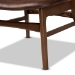 Baxton Studio Marcos Mid-Century Modern Dark Brown Faux Leather Effect and Walnut Brown Finished Wood Living Room Accent Chair - BSOWM5002-Dark Brown/Walnut-CC