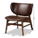 Baxton Studio Marcos Mid-Century Modern Dark Brown Faux Leather Effect and Walnut Brown Finished Wood Living Room Accent Chair - BSOWM5002-Dark Brown/Walnut-CC