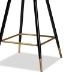 Baxton Studio Preston Modern Luxe and Glam Green Velvet Fabric Upholstered and Two-Tone Black and Gold Finished Metal 2-Piece Bar Stool Set - BSODC179-Emerald Green Velvet/Gold-BS