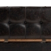 Baxton Studio Gendry Modern Rustic Transitional Dark Brown Faux Leather Upholstered and Oak Brown Finished Wood Large Storage Ottoman - BSOJY20B054L-Dark Brown-Large Otto