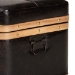 Baxton Studio Gendry Modern Rustic Transitional Dark Brown Faux Leather Upholstered and Oak Brown Finished Wood Large Storage Ottoman - BSOJY20B054L-Dark Brown-Large Otto