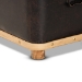 Baxton Studio Gendry Modern Rustic Transitional Dark Brown Faux Leather Upholstered and Oak Brown Finished Wood Large Storage Ottoman - BSOJY20B054L-Dark Brown-Large Otto