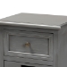 Baxton Studio Sheldon Modern and Contemporary Vintage Grey Finished Wood and Synthetic Rattan 3-Drawer End Table - BSOJY20B072-Grey-ET