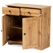 Baxton Studio Lauren Modern and Contemporary Oak Brown Finished Wood 2-Door Buffet Kitchen Cabinet - BSODR 883400-Wotan Oak