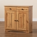 Baxton Studio Lauren Modern and Contemporary Oak Brown Finished Wood 2-Door Buffet Kitchen Cabinet - BSODR 883400-Wotan Oak
