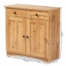 Baxton Studio Lauren Modern and Contemporary Oak Brown Finished Wood 2-Door Buffet Kitchen Cabinet - BSODR 883400-Wotan Oak