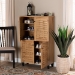 Baxton Studio Winda Modern and Contemporary Oak Brown Finished Wood 4-Door Shoe Storage Cabinet - BSOSC864574 B-Wotan Oak