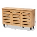 Baxton Studio Gisela Modern and Contemporary Oak Brown Finished Wood 3-Door Shoe Storage Cabinet - BSOSC865513M-Wotan Oak