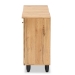 Baxton Studio Gisela Modern and Contemporary Oak Brown Finished Wood 3-Door Shoe Storage Cabinet - BSOSC865513M-Wotan Oak