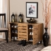 Baxton Studio Gisela Modern and Contemporary Oak Brown Finished Wood 3-Door Shoe Storage Cabinet - BSOSC865513M-Wotan Oak
